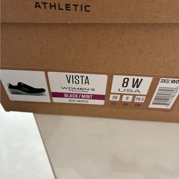 Topo Athletic Women's Vista Black and Mint Running Shoes 8 Wide - Picture 6 of 6